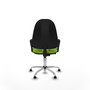 PIQUERAS Y CRESPO Chaise de bureau Algarra couleur pistache avec base chromée