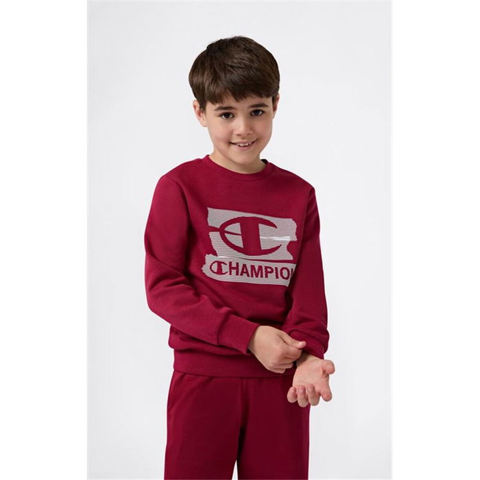 Sweat sans capuche enfant Champion Graphic Shop Bordeaux Rouge foncé S
