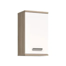 Forte Armoire de salle de bain à suspendre VERIS - Blanc et Chêne Sonoma