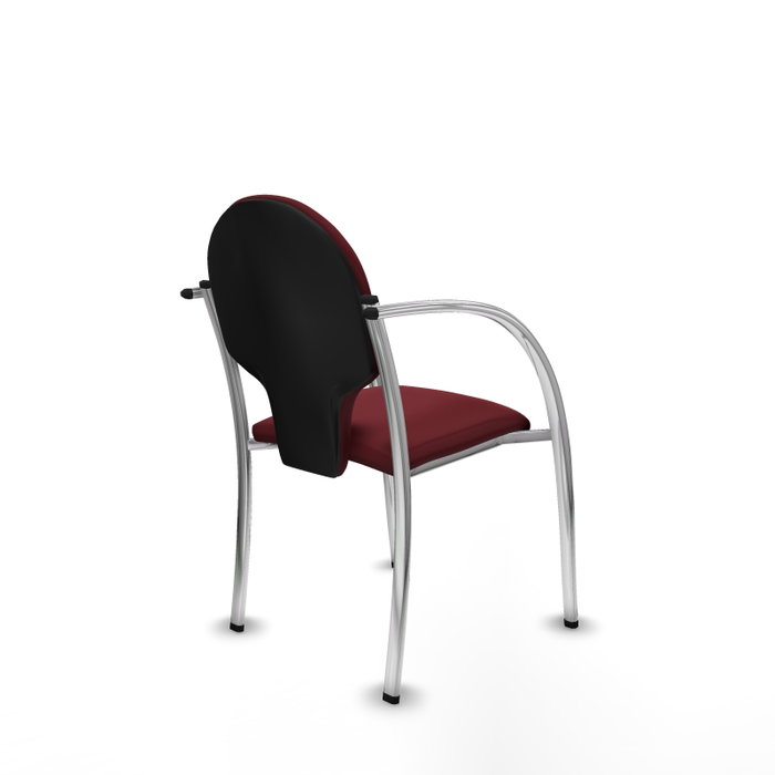 Piqueras Y Crespo Chaise de bureau Hellín, Similicuir Granate, Bras fixes Piqueras Y Crespo Chaise de bureau Hellín, Similicuir Granate, Bras fixes