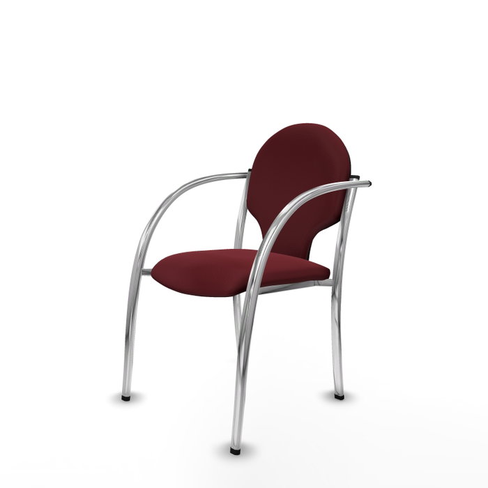 Piqueras Y Crespo Chaise de bureau Hellín, Similicuir Granate, Bras fixes Piqueras Y Crespo Chaise de bureau Hellín, Similicuir Granate, Bras fixes