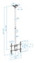 Tooq LPCE1175TSLI-XL-B Support Plafond TV VESA 32-75 Pouces Noir Inclinable Rotation