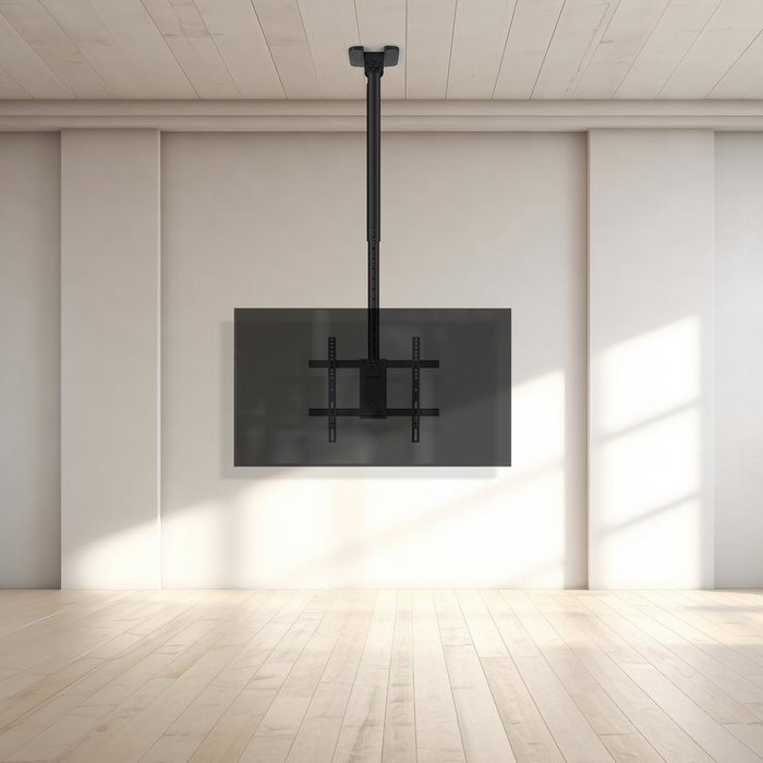 Tooq LPCE1175TSLI-XL-B Support Plafond TV VESA 32-75 Pouces Noir Inclinable Rotation