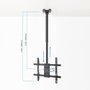 Tooq LPCE1175TSLI-XL-B Support Plafond TV VESA 32-75 Pouces Noir Inclinable Rotation