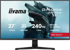 Iiyama G-Master Red Eagle G2771HS-B1 - Écran PC Gamer 27" FHD (1920x1080) Fast IPS 240Hz 0.4ms, G-SYNC Compatible, HDMI, DisplayPort