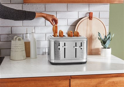 Kitchenaid 5KMT4109 ESX - Tostadora para 4 Rebanadas - Grille-pain 4 tranches, acier inoxydable, 7 niveaux de brunissage, large fentes Kitchenaid 5KMT4109 ESX - Tostadora para 4 Rebanadas - Grille-pain 4 tranches, acier inoxydable, 7 niveaux de brunissage, large fentes
