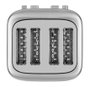 Kitchenaid 5KMT4109 ESX - Tostadora para 4 Rebanadas - Grille-pain 4 tranches, acier inoxydable, 7 niveaux de brunissage, large fentes