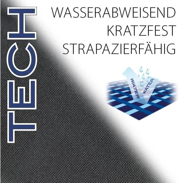 Ferplast TENDER TECH - Matelas pour chien - Anti-rayures, hydrofuge et déhoussable - Noir - 76 x 53 x 5 cm