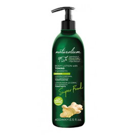 Naturalium Lotion Corporelle Tonifiante au Gingembre 400 mL - Vegan, Sans Parabènes, Testée Dermatologiquement pour Peau Douce et Hydratée