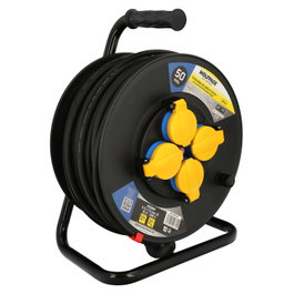 WOLFPACK LINEA PROFESIONAL Dévidoleur de câble industriel extensible 50 m IP44