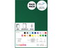 Innspiro Feuilles de mousse EVA autocollantes vert fort 20x30cm x 2mm, lot de 20