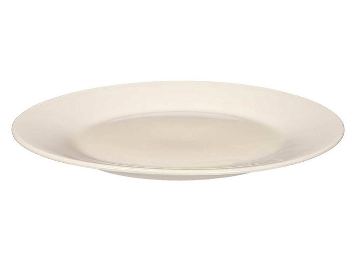 VESSIA Plat plat en porcelaine blanche 27 cm