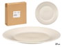 VESSIA Plat plat en porcelaine blanche 27 cm
