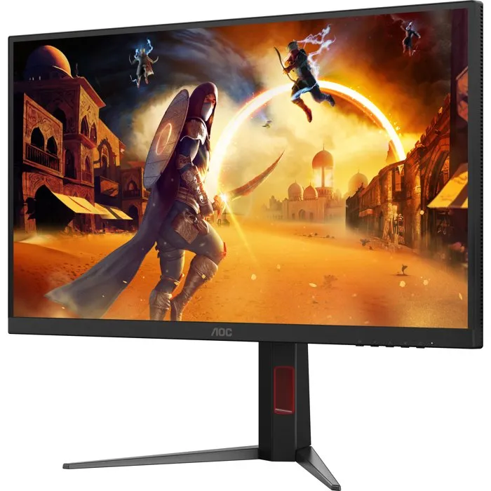 AOC Moniteur PC Gamer 27 Pouces (68.6 cm) U27G4XM, Double Mode 4K 160 Hz / FHD 320 Hz, Dalle Fast IPS Mini-LED HDR 1000, 0.5 ms, G-SYNC, Pivot, Hub USB, Réglable en Hauteur, Noir