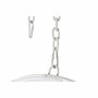 Fauteuil de jardin suspendu DKD Home Decor 90 x 70 x 110 cm Gris Métal rotin synthétique Blanc