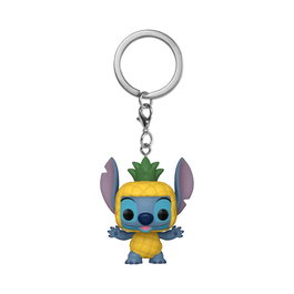 FUNKO - Porte-clés Pocket POP Disney Lilo & Stitch - Stitch déguisé en ananas - Figurine de collection