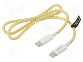 LOGILINK Câble USB 2.0 USB C vers USB C, 500mm, jaune