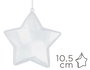 Innspiro Pack de 12 étoiles à 5 pointes transparentes de 10,5 cm