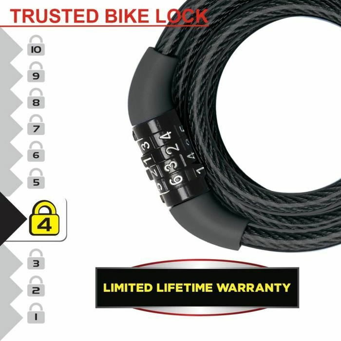 Master Lock Câble Antivol à Combinaison 1,2 m Master Lock Câble Antivol à Combinaison 1,2 m