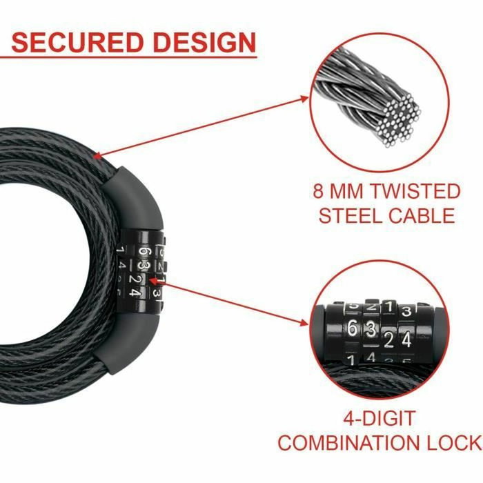 Master Lock Câble Antivol à Combinaison 1,2 m Master Lock Câble Antivol à Combinaison 1,2 m