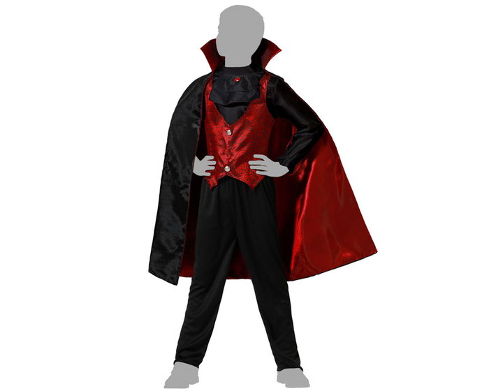 Atosa Déguisement Vampire avec Cape Rouge pour Enfant