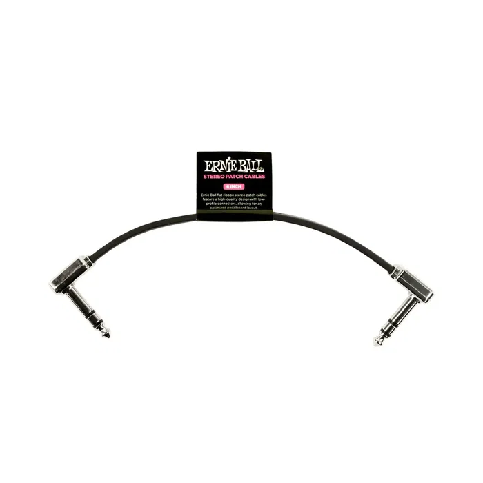Ernieball Câble Patch Plat Ruban TRS 6" Noir pour Pédalier Ernieball Câble Patch Plat Ruban TRS 6" Noir pour Pédalier