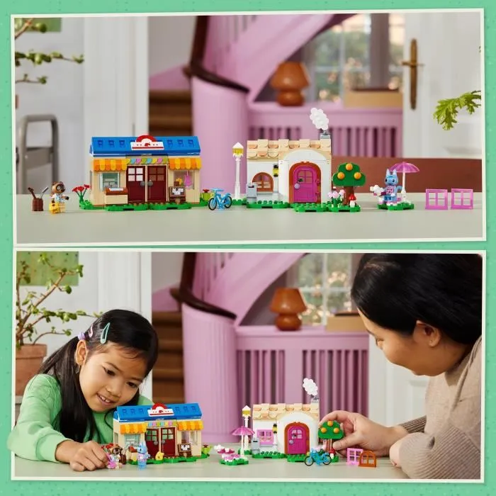 Lego 77050 - Set de Construction Créatif Animal Crossing : Boutique Nook et Maison de Rosie avec 535 Pièces et 2 Minifigurines