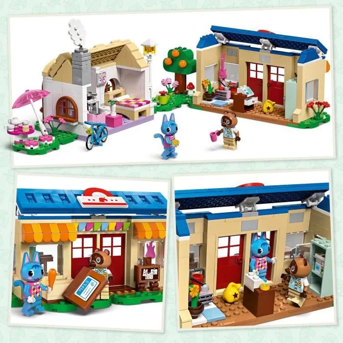 Lego 77050 - Set de Construction Créatif Animal Crossing : Boutique Nook et Maison de Rosie avec 535 Pièces et 2 Minifigurines