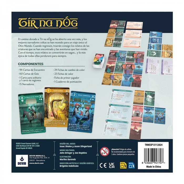Devir Jeu de Plateau Tír na Nóg Stratégique Mythologie Celtique Construction de Saga Cartes Multijoueur