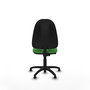 PIQUERAS Y CRESPO Chaise de bureau Algarra en tissu vert avec base polyamide noire