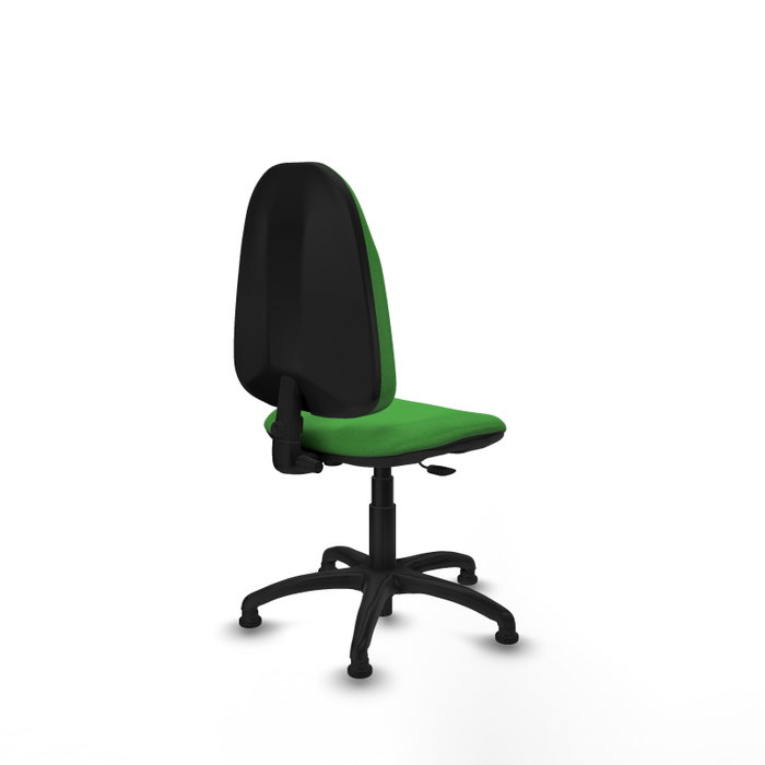 PIQUERAS Y CRESPO Chaise de bureau Algarra en tissu vert avec base polyamide noire