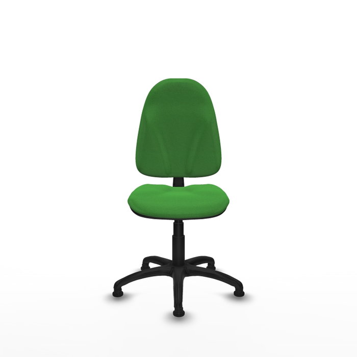 PIQUERAS Y CRESPO Chaise de bureau Algarra en tissu vert avec base polyamide noire