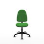 PIQUERAS Y CRESPO Chaise de bureau Algarra en tissu vert avec base polyamide noire