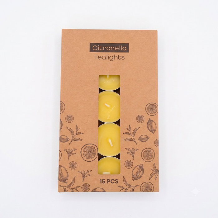 Citronella Bougies chauffe-plat citronnelle ø38 x 16 mm, 15 pcs