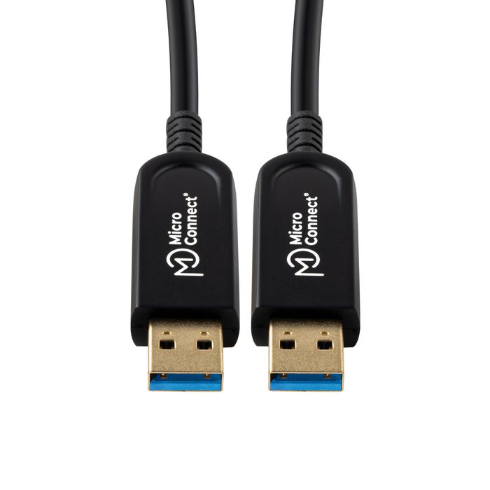 MicroConnect Câble Actif USB 3.2 Gen 1 Type-A en Fibre Optique, Longueur 10 m, Haute Flexibilité, Compatible USB 3.0/3.1/3.2 Gen 1 (5 Gbps)