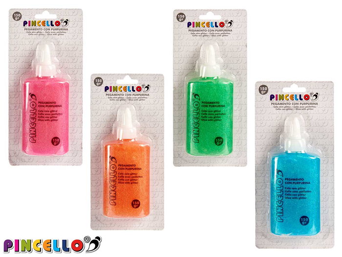 Pincello Cola Purpurina 4 Couleurs Tons Clairs Pincello Cola Purpurina 4 Couleurs Tons Clairs