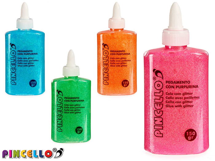 Pincello Cola Purpurina 4 Couleurs Tons Clairs Pincello Cola Purpurina 4 Couleurs Tons Clairs