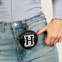 Karactermania Porte-monnaie rond Harry Potter H en nylon rembourré - Noir, polyester intérieur, 9 x 9 x 2 cm