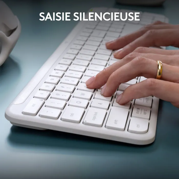 Logitech Signature Slim K950 Clavier sans fil AZERTY Blanc