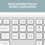 Logitech Signature Slim K950 Clavier sans fil AZERTY Blanc