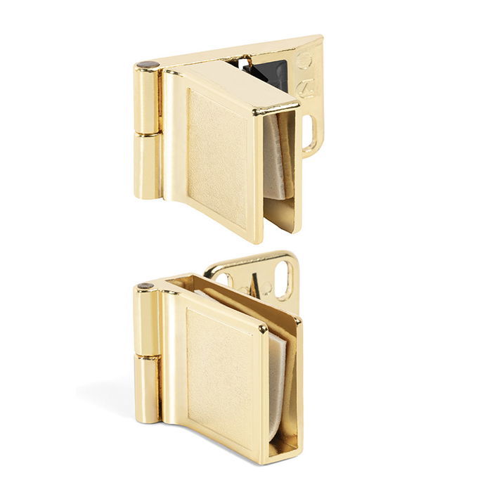 HERRAJES ALK Hagra In Charnière pour Porte en Verre, Finition Laitonné, Zamak HERRAJES ALK Hagra In Charnière pour Porte en Verre, Finition Laitonné, Zamak