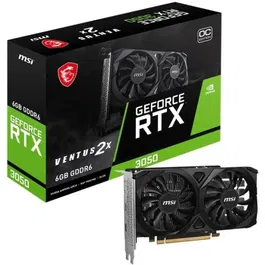 MSI GeForce RTX 3050 VENTUS 2X E 6G OC - Carte graphique NVIDIA 6 Go GDDR6, PCIe 4.0, refroidissement actif 2 ventilateurs