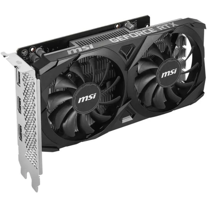 MSI GeForce RTX 3050 VENTUS 2X E 6G OC - Carte graphique NVIDIA 6 Go GDDR6, PCIe 4.0, refroidissement actif 2 ventilateurs