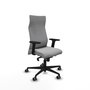 Piqueras Y Crespo Fauteuil Albacete, mécanisme synchrone, similicuir gris clair