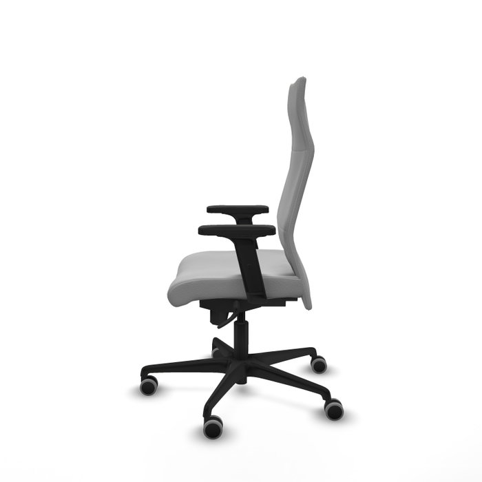 Piqueras Y Crespo Fauteuil Albacete, mécanisme synchrone, similicuir gris clair