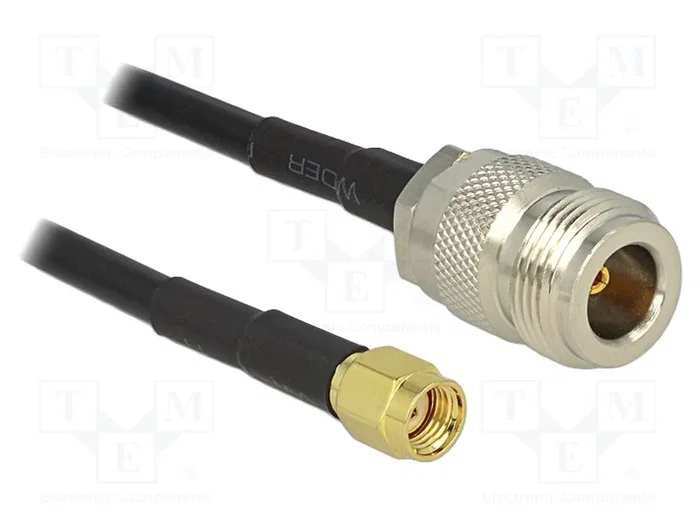 DELOCK Câble coaxial LMR195 3m N mâle vers RP-SMA mâle DELOCK Câble coaxial LMR195 3m N mâle vers RP-SMA mâle