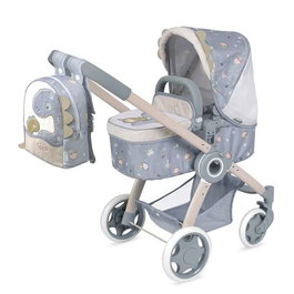 Decuevas Coche Coco - Poussette de poupée 3 en 1 pliable avec sac à dos, pour poupées jusqu'à 48 cm, dimensions 41x62x70 cm