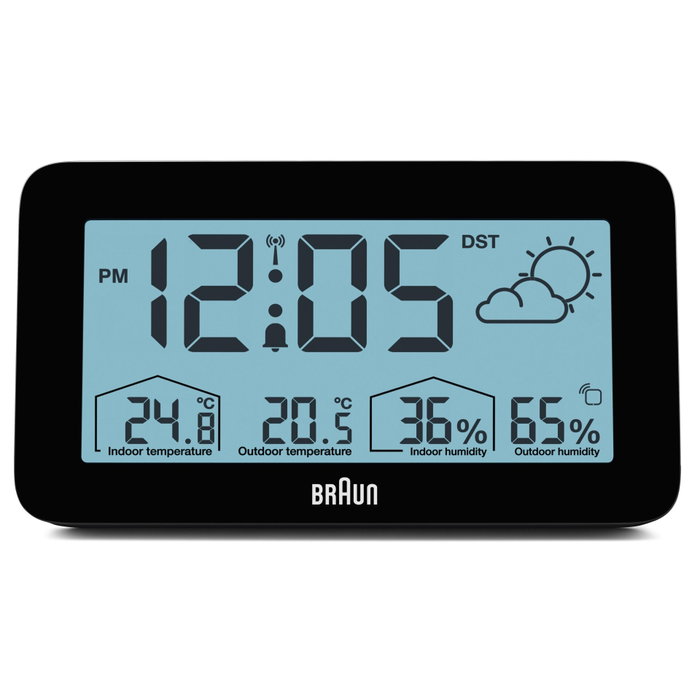 Braun BC 13 BP DCF Station Météo Radio Noire Braun BC 13 BP DCF Station Météo Radio Noire