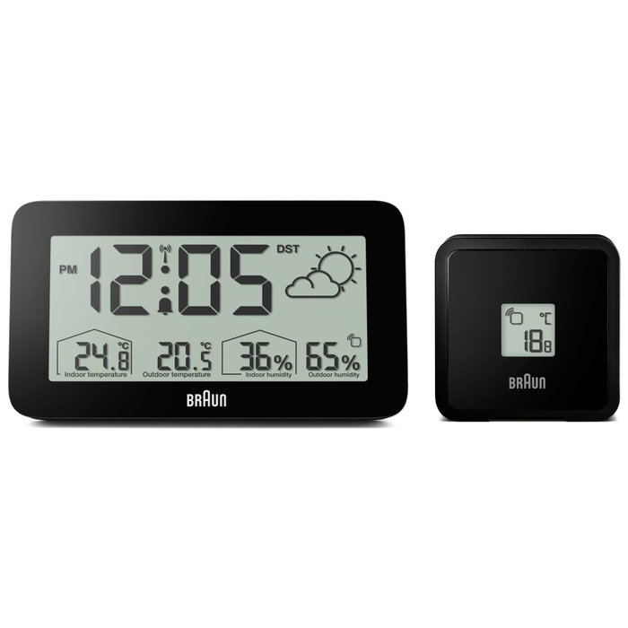 Braun BC 13 BP DCF Station Météo Radio Noire Braun BC 13 BP DCF Station Météo Radio Noire