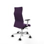 Piqueras Y Crespo Fauteuil Albacete avec mécanisme synchrone, tissu violet et base aluminium